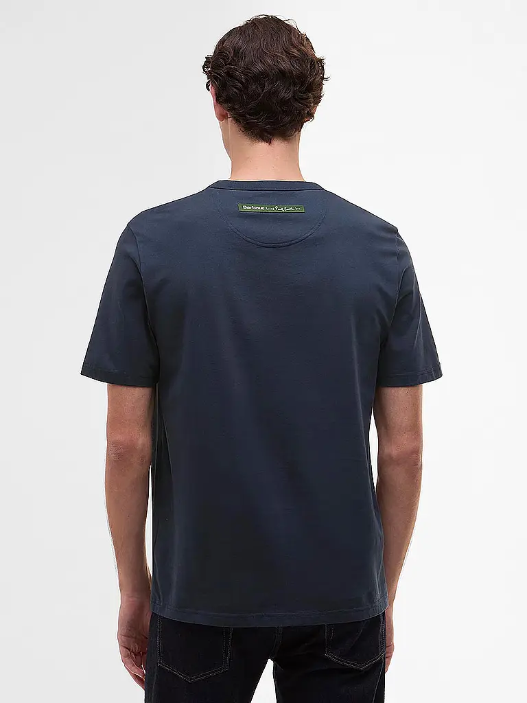 BARBOUR | Paul Smith loves Barbour T-Shirt con grafica barattolo di cera | Blu scuro
