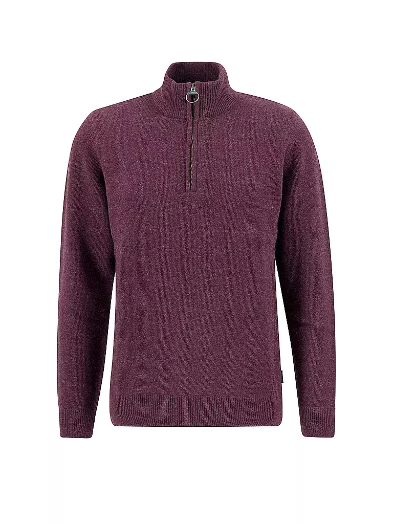 BARBOUR | Pullover Troyer HOLDIN | Rosso scuro