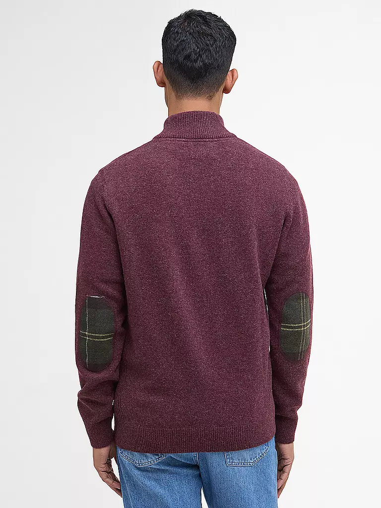 BARBOUR | Pullover Troyer HOLDIN | Rosso scuro
