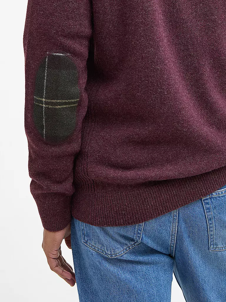 BARBOUR | Pullover Troyer HOLDIN | Rosso scuro