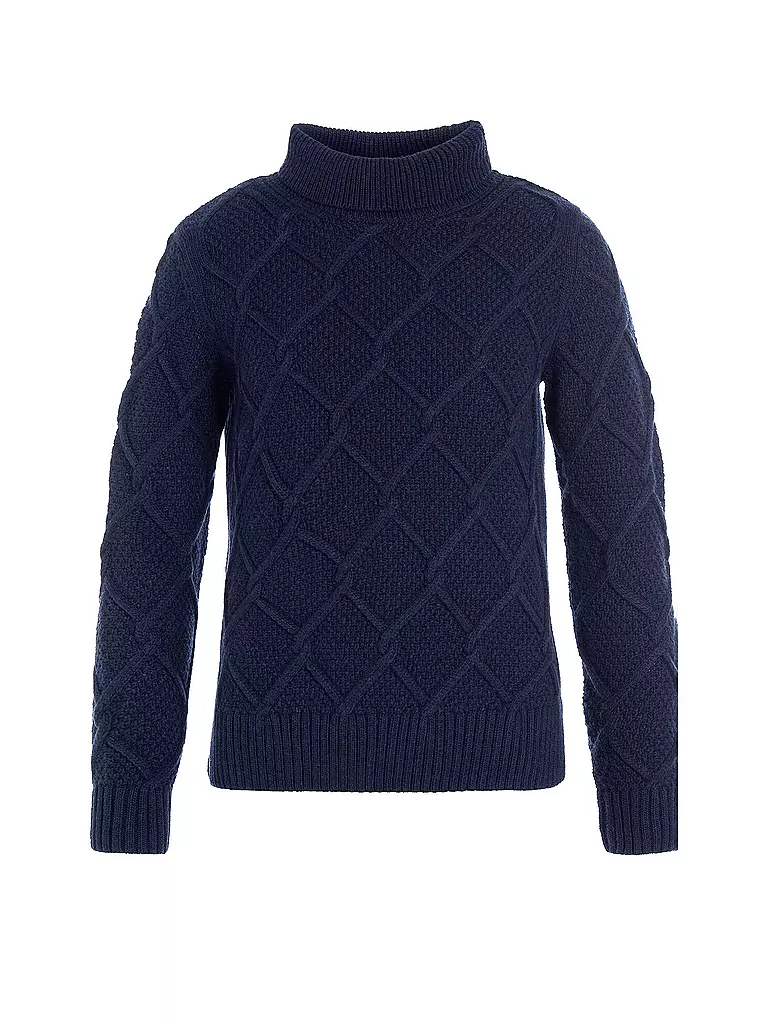 BARBOUR | Rollkragenpullover BURNE  | Blu scuro