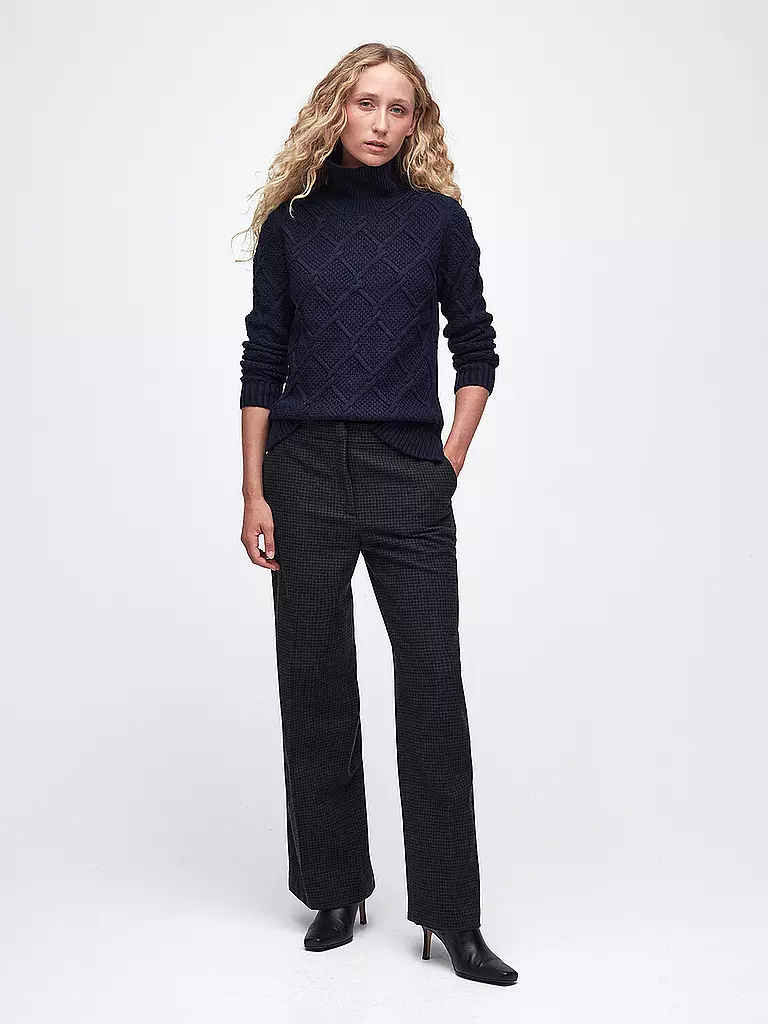 BARBOUR | Rollkragenpullover BURNE  | Blu scuro
