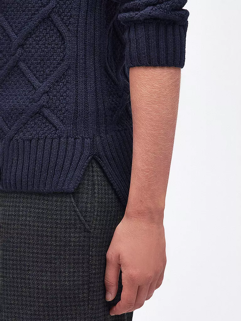 BARBOUR | Rollkragenpullover BURNE  | Blu scuro