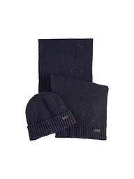 BARBOUR | Set regalo 2 pezzi sciarpa e cappello CARLTON | Blu scuro