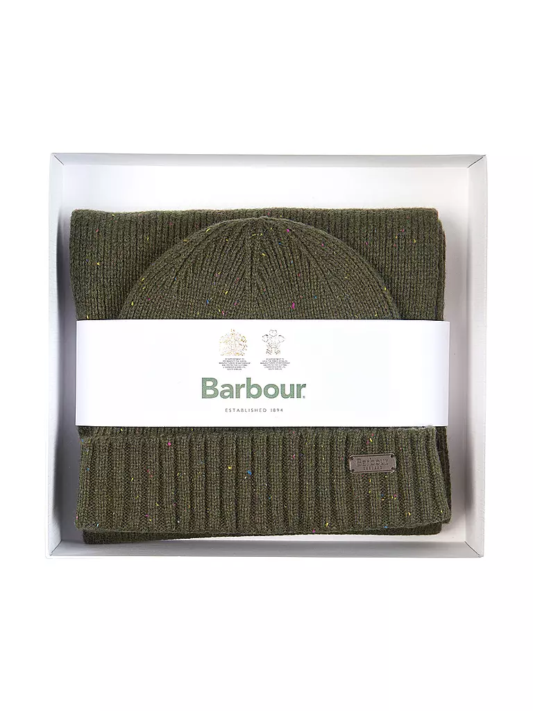 BARBOUR | Set regalo 2 pezzi sciarpa e cappello CARLTON | 