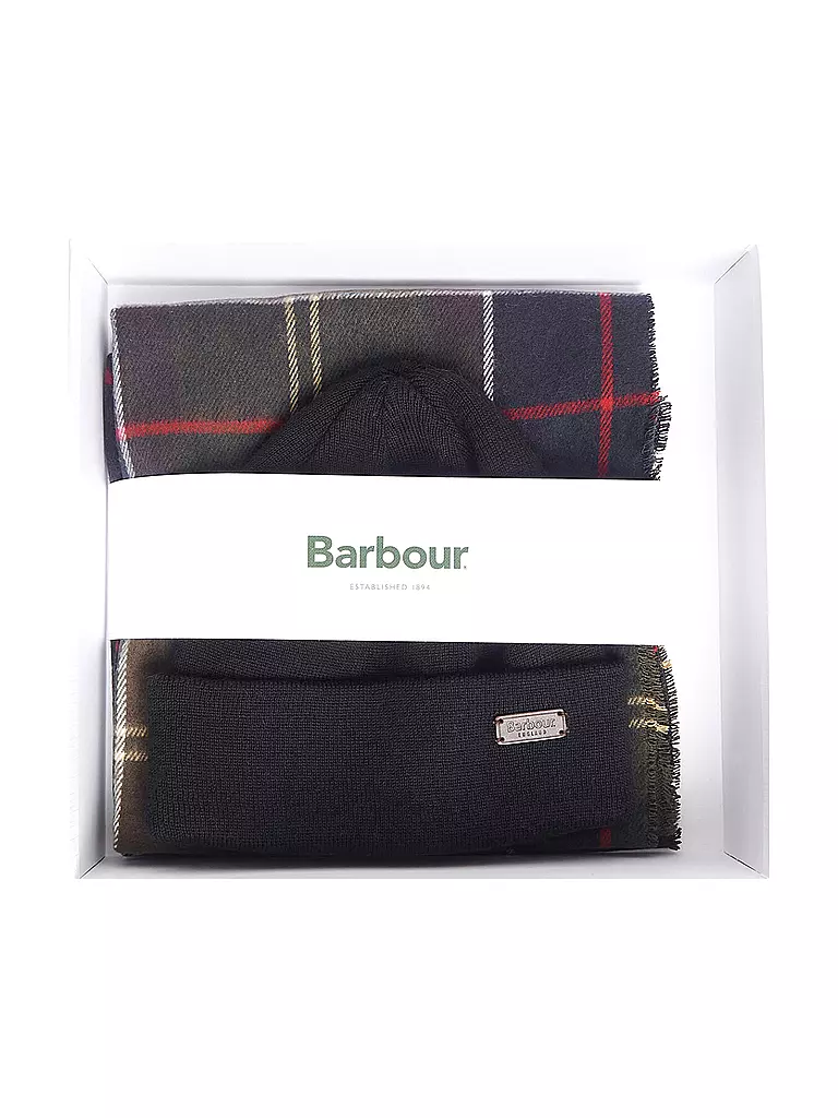 BARBOUR | Set regalo 2 pezzi sciarpa e cappello SWINTON CHRISTMAS | 
