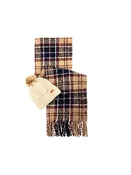 BARBOUR | Set regalo berretto e sciarpa SALTBURN | Beige