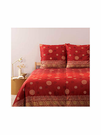 BASSETTI | Biancheria da letto in raso PALLAVICINO 70x90cm/140x200cm Rosso