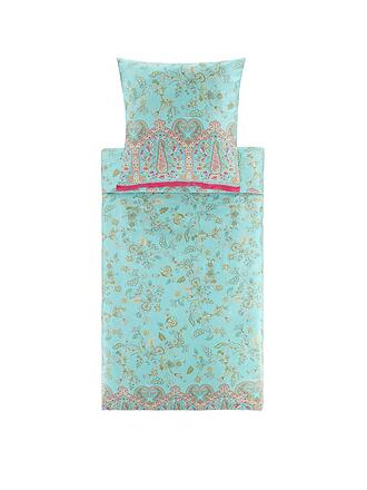 BASSETTI | Biancheria da letto in raso INDIAN ROSES 70x90cm/140x200cm Menta