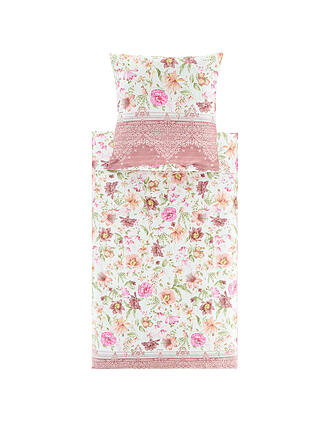 BASSETTI | Biancheria da letto in raso CASABLANCA 70x90cm/140x200cm Rosa antico