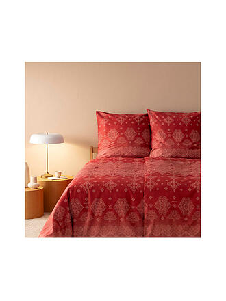 BASSETTI | Biancheria da letto in raso 70x90cm / 140x200cm KERALA Bordeaux