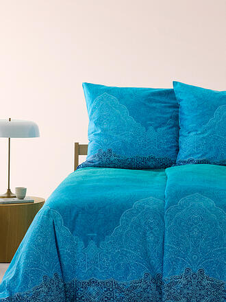 BASSETTI | Biancheria da letto in raso DOLCEACQUA 70x90cm/140x200cm Blu