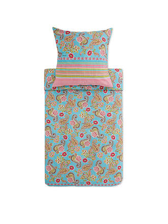 BASSETTI | Biancheria da letto in raso RAPALLO 70x90cm/140x200cm Menta