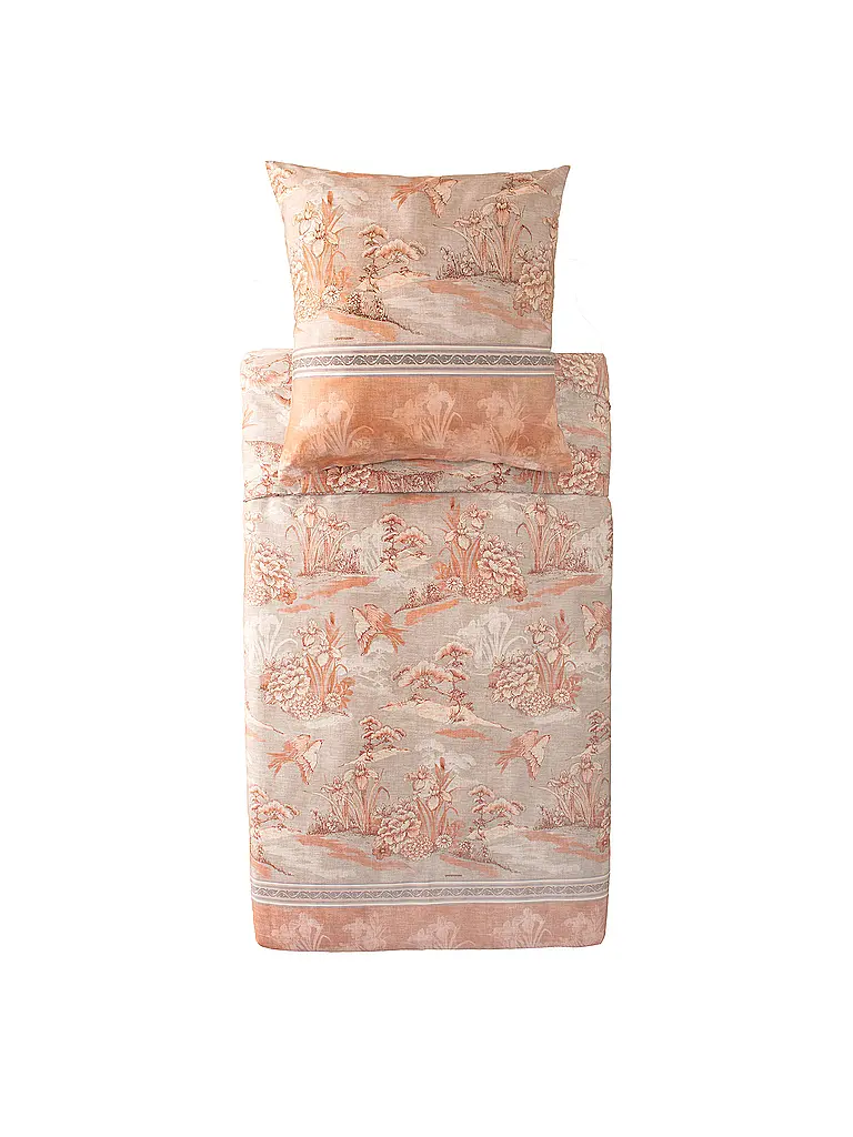 BASSETTI | Biancheria da letto in raso 70x90cm / 140x200cm ACQUAFORTE Terracotta | Arancione