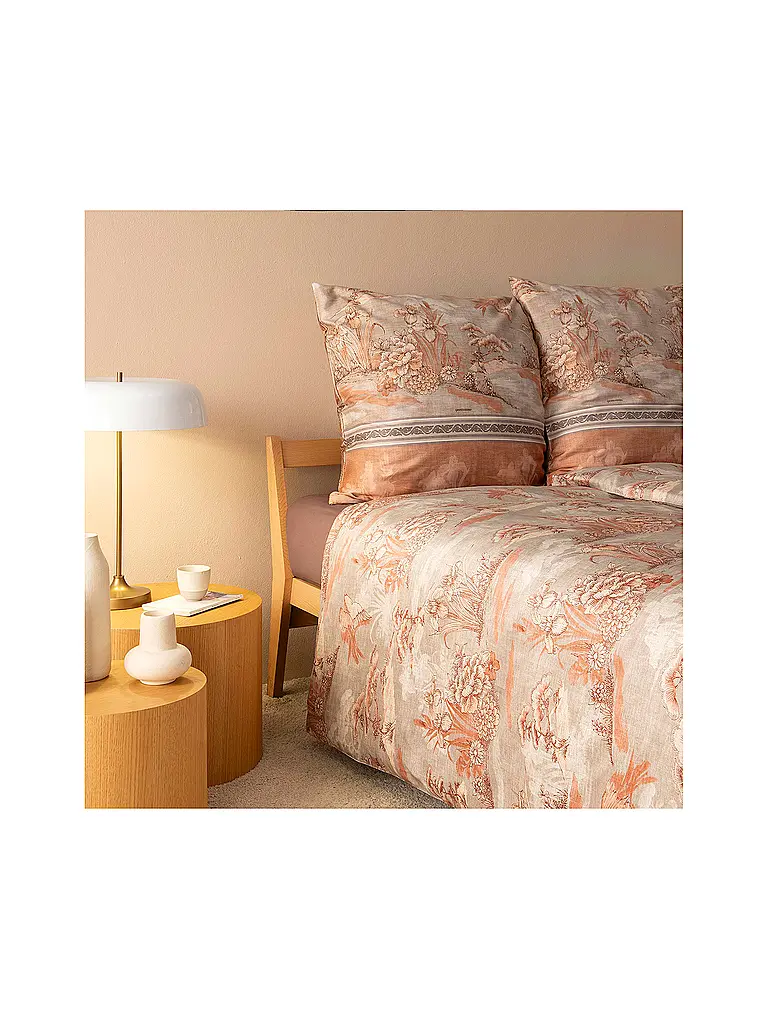 BASSETTI | Biancheria da letto in raso 70x90cm / 140x200cm ACQUAFORTE Terracotta | 