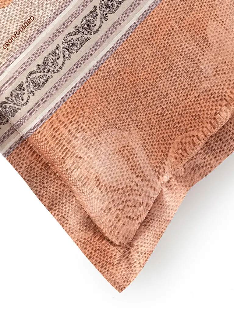 BASSETTI | Biancheria da letto in raso 70x90cm / 140x200cm ACQUAFORTE Terracotta | 