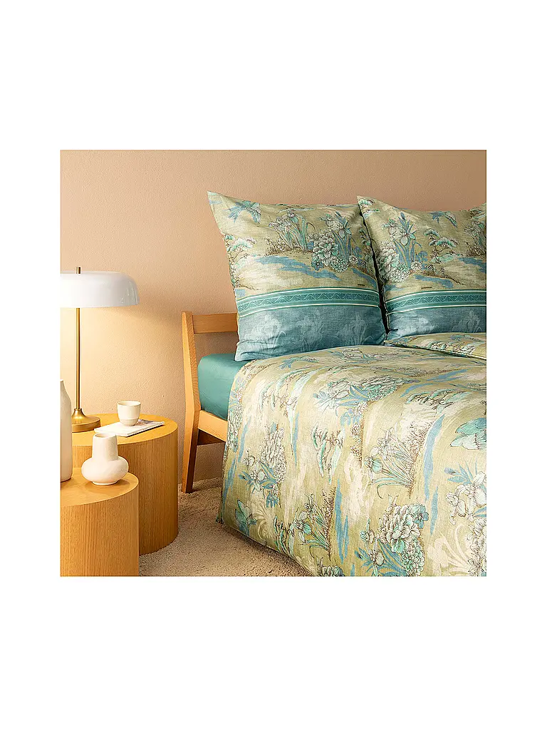 BASSETTI | Biancheria da letto in raso 70x90cm / 140x200cm ACQUAFORTE Verde | 