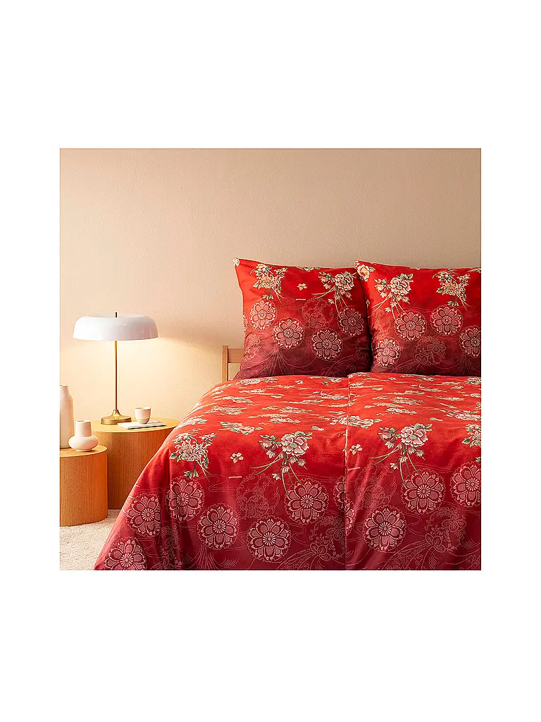 BASSETTI | Biancheria da letto in raso 70x90cm / 140x200cm ESPERIDI Rosso | Rosso