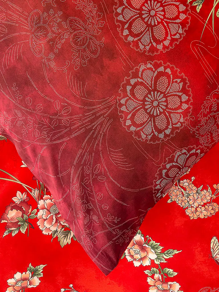 BASSETTI | Biancheria da letto in raso 70x90cm / 140x200cm ESPERIDI Rosso | 