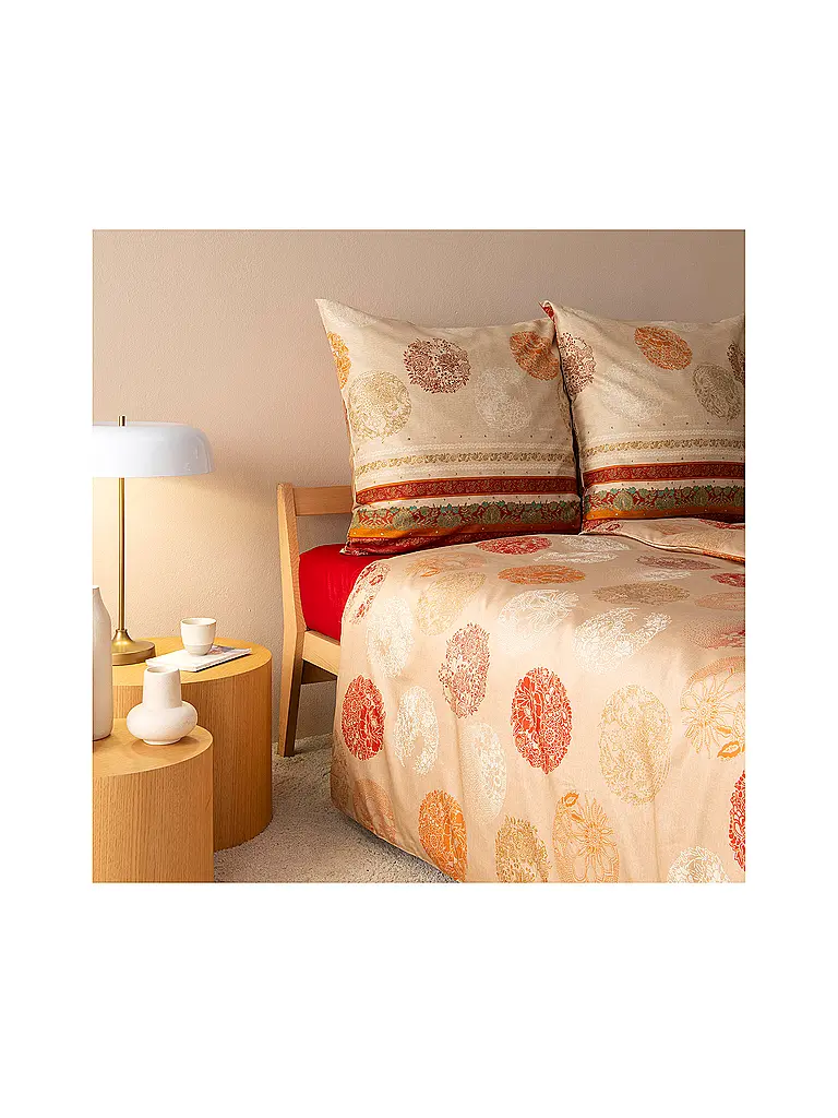 BASSETTI | Biancheria da letto in raso 70x90cm / 140x200cm FLORENCE Rosso | 