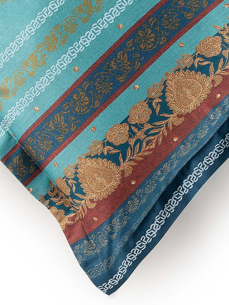BASSETTI | Biancheria da letto in raso 70x90cm / 140x200cm FLORENCE Turchese | 