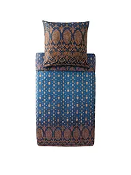 BASSETTI | Biancheria da letto in raso 70x90cm / 140x200cm GOLD DECOR Blu | Blu scuro