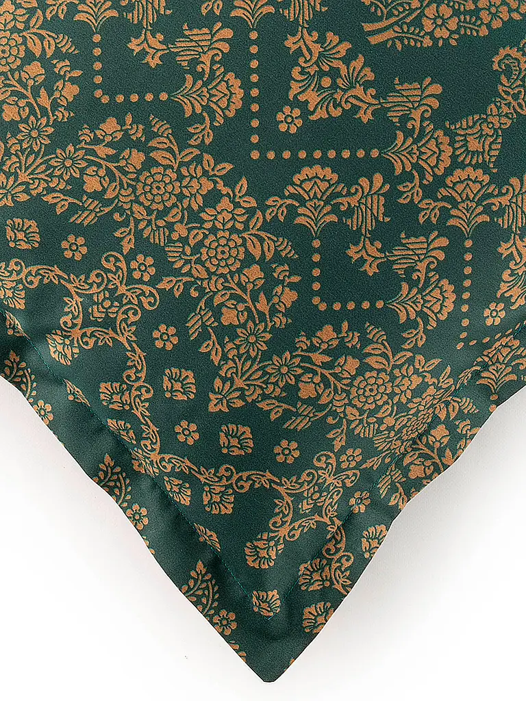 BASSETTI | Biancheria da letto in raso 70x90cm / 140x200cm GOLD DECOR Verde smeraldo |