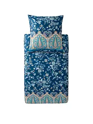 BASSETTI | Biancheria da letto in raso 70x90cm / 140x200cm INDIAN ROSES Blu | Blu scuro