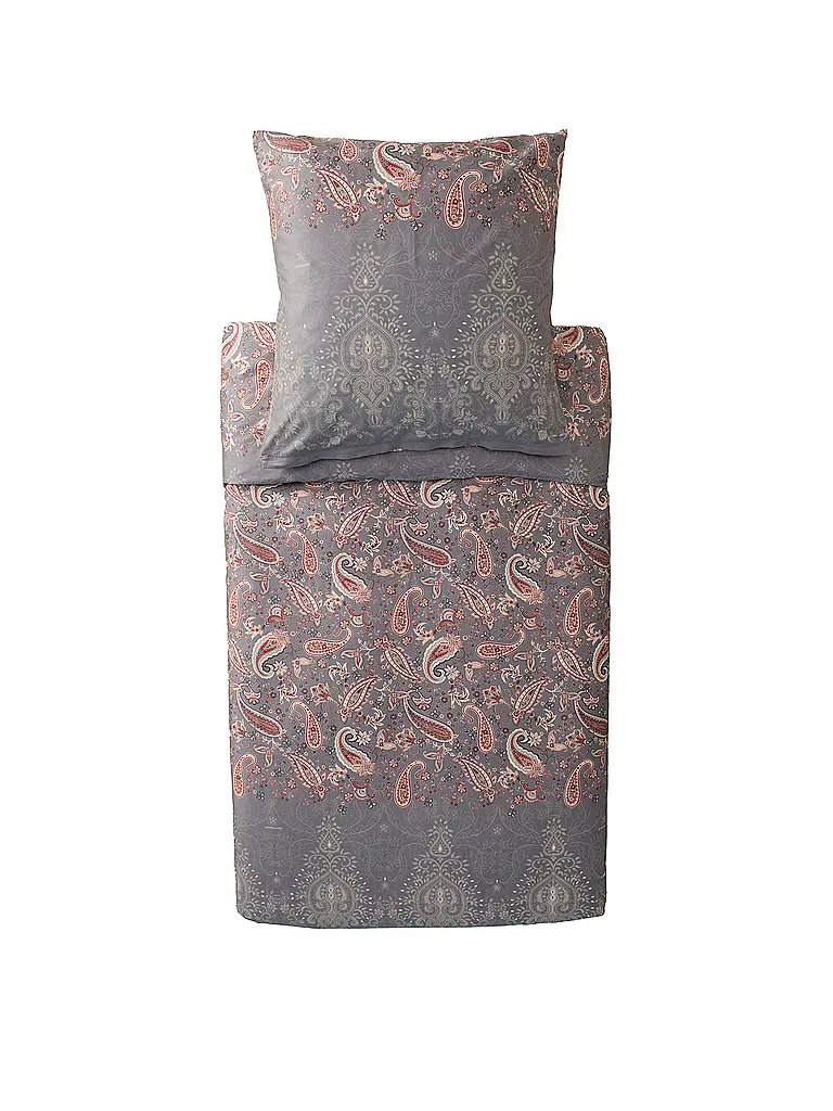 BASSETTI | Biancheria da letto in raso 70x90cm / 140x200cm MONNALISA Grigio | Grigio