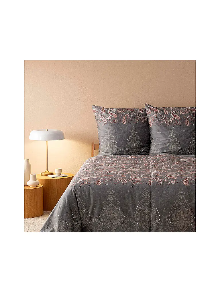 BASSETTI | Biancheria da letto in raso 70x90cm / 140x200cm MONNALISA Grigio | Grigio