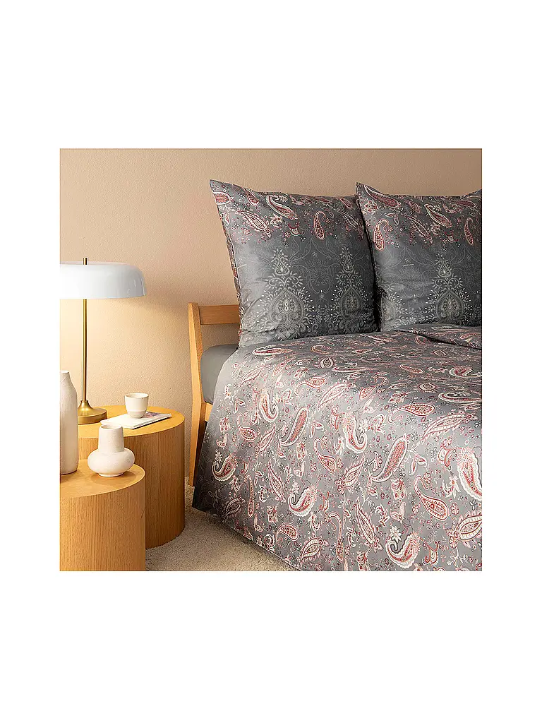 BASSETTI | Biancheria da letto in raso 70x90cm / 140x200cm MONNALISA Grigio | 