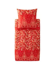 BASSETTI | Satin Bettwäsche 70x90cm / 140x200cm MONNALISA Gruen | Rosso scuro