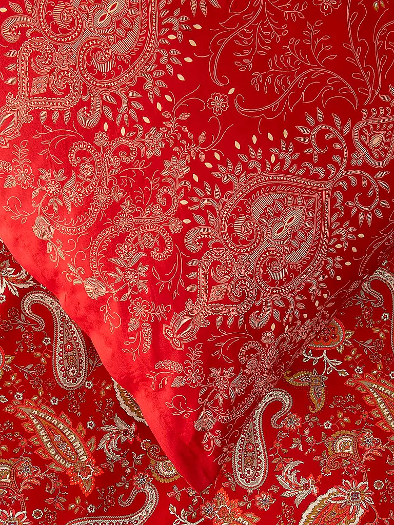 BASSETTI | Biancheria da letto in raso 70x90cm / 140x200cm MONNALISA Rosso | 