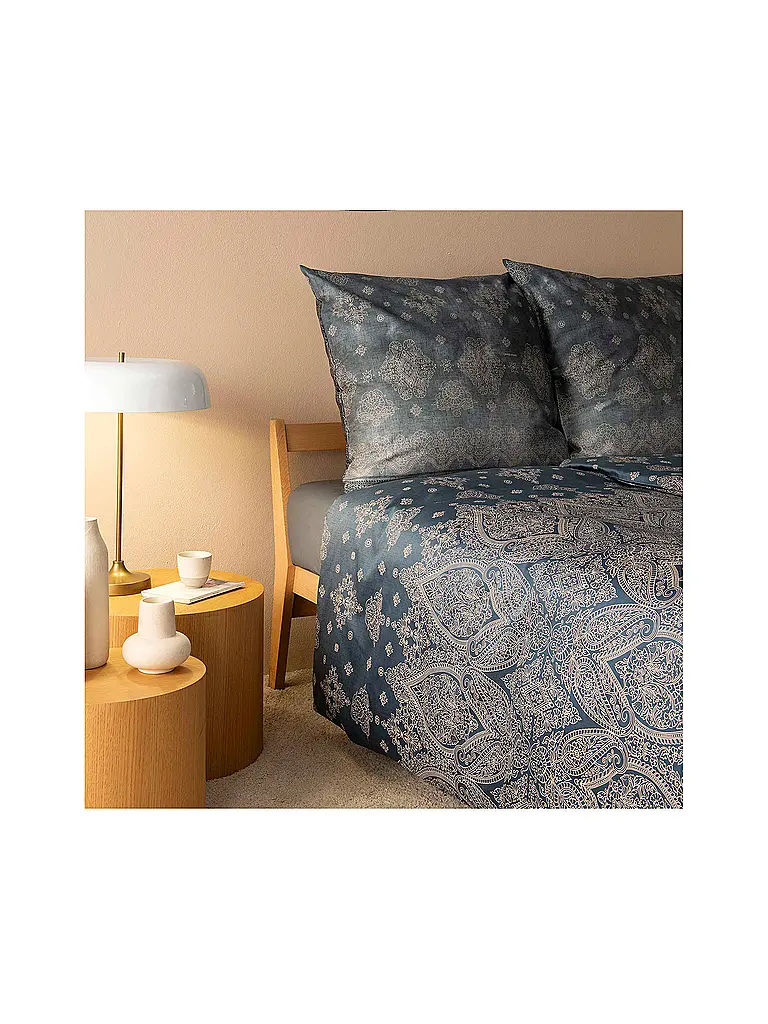 BASSETTI | Biancheria da letto in raso 70x90cm / 140x220cm KERALA Verde smeraldo | 