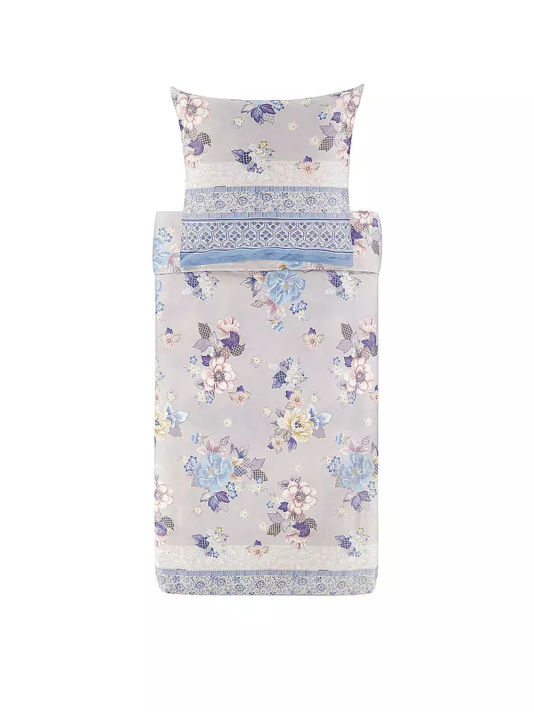 BASSETTI | Biancheria da letto in raso HANAMI 70x90cm/140x200cm Blu | Blu chiaro