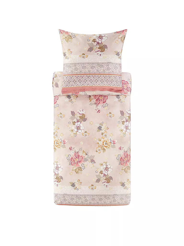 BASSETTI | Biancheria da letto in raso HANAMI 70x90cm/140x200cm Rosa | Rosa
