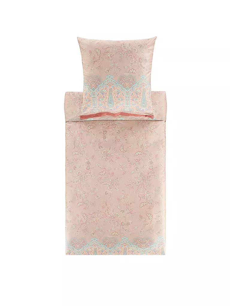 BASSETTI | Biancheria da letto in raso INDIAN ROSES 70x90cm/140x200cm Beige | Beige