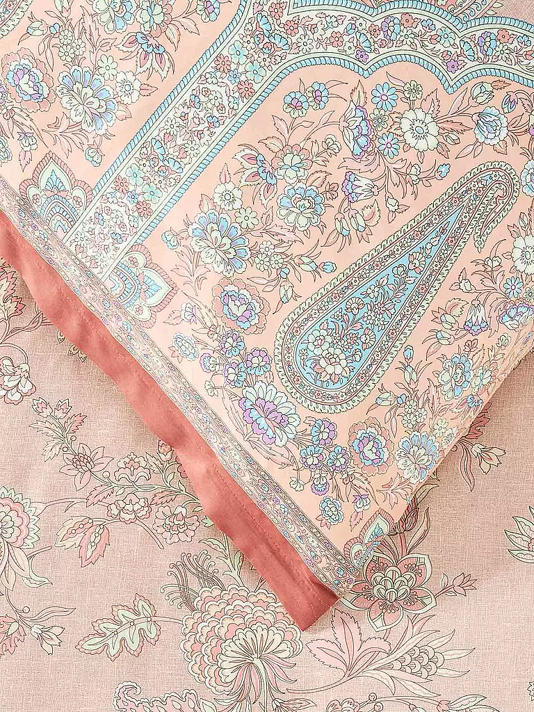 BASSETTI | Biancheria da letto in raso INDIAN ROSES 70x90cm/140x200cm Beige | 