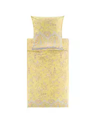 BASSETTI | Biancheria da letto in raso INDIAN ROSES 70x90cm/140x200cm Menta | Giallo