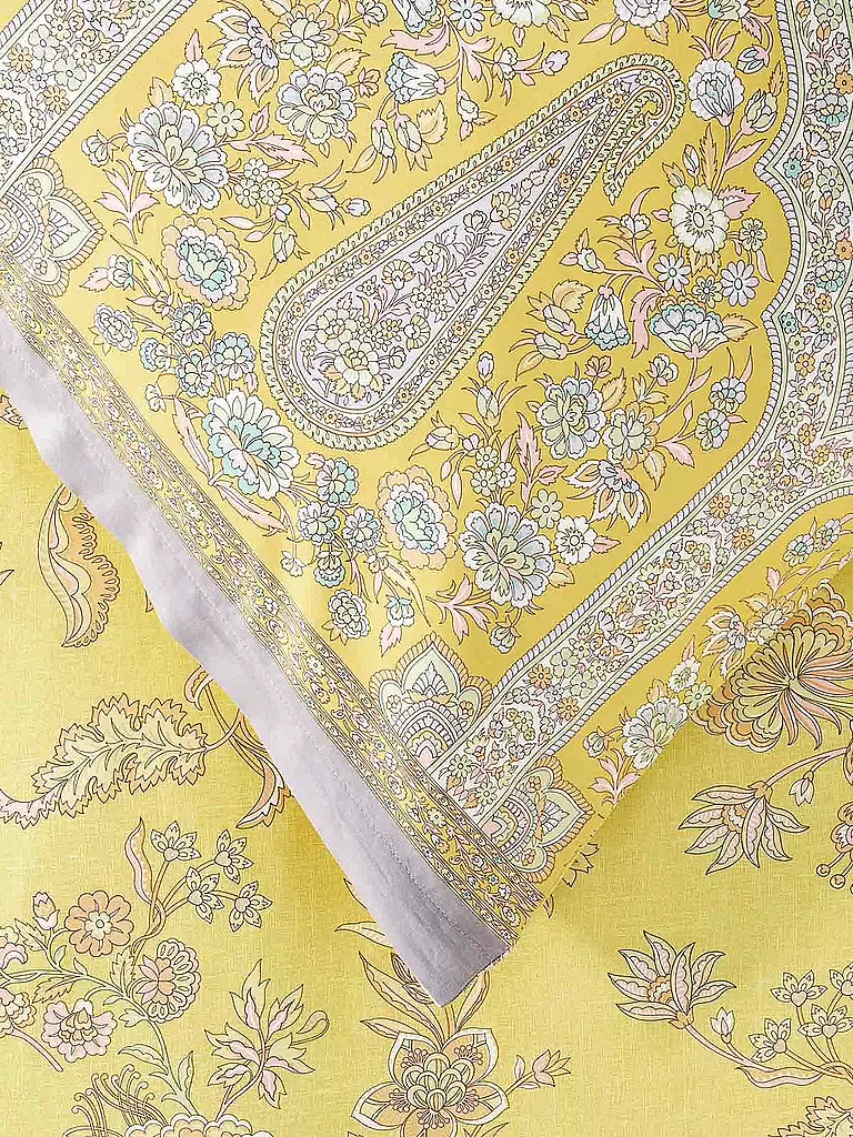 BASSETTI | Biancheria da letto in raso INDIAN ROSES 70x90cm/140x200cm Giallo | 