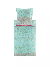 BASSETTI | Biancheria da letto in raso INDIAN ROSES 70x90cm/140x200cm Menta | Menta
