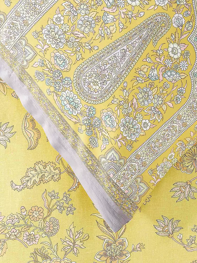 BASSETTI | Biancheria da letto in raso INDIAN ROSES 70x90cm/140x220cm Giallo | 