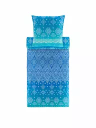 BASSETTI | Biancheria da letto in raso KERALA 70x90cm/140x200cm Blu | Blu