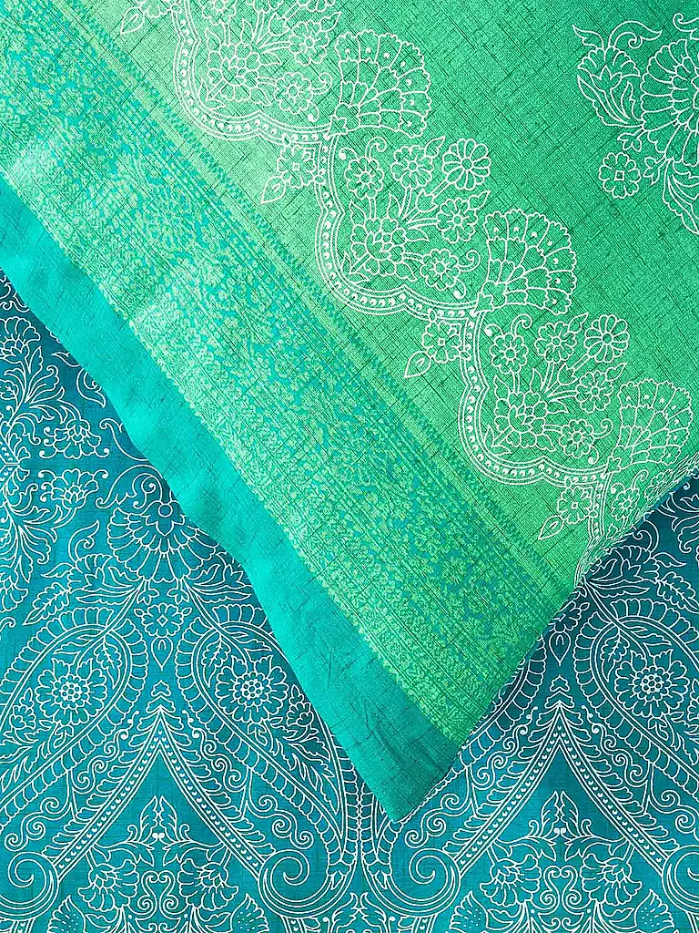 BASSETTI | Biancheria da letto in raso KERALA 70x90cm/140x220cm Verde | 