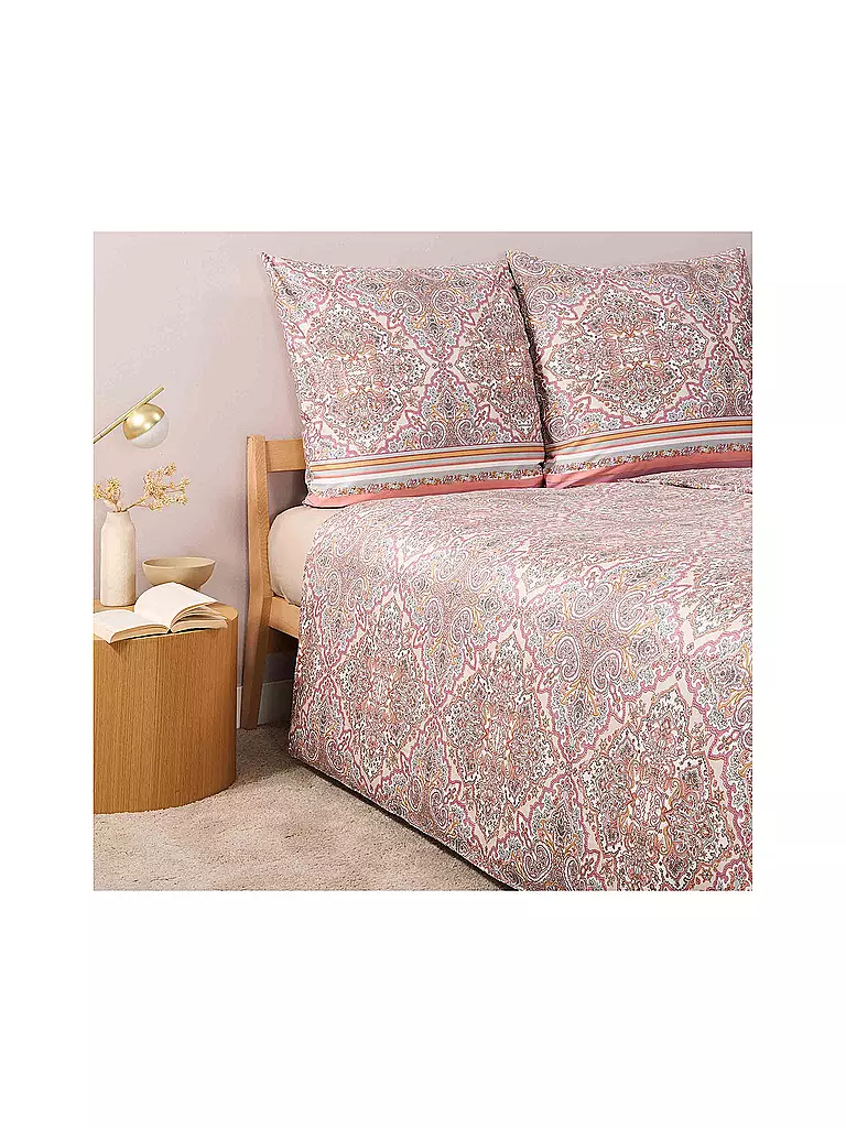 BASSETTI | Biancheria da letto in raso MARECHIARO 70x90cm/140x200cm Rosa | Rosa