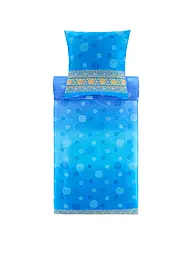 BASSETTI | Biancheria da letto in raso PALLAVICINO 70x90cm/140x200cm Verde | Blu