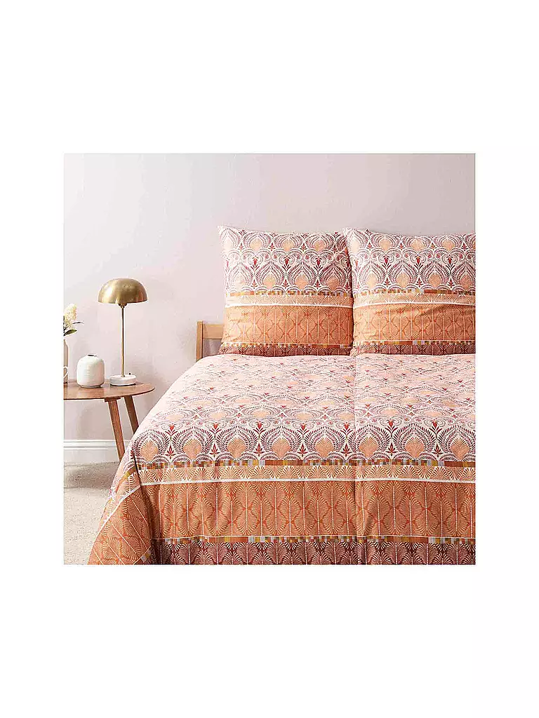 BASSETTI | Biancheria da letto in raso NAIROBI 70x90cm/140x200cm Corale | Corallo