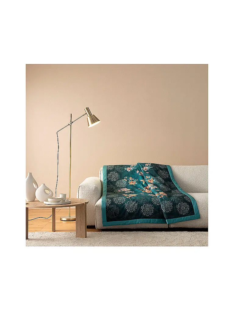 BASSETTI | Copriletto - Plaid 135x190cm ESPERIDI Petrolio | Petrolio