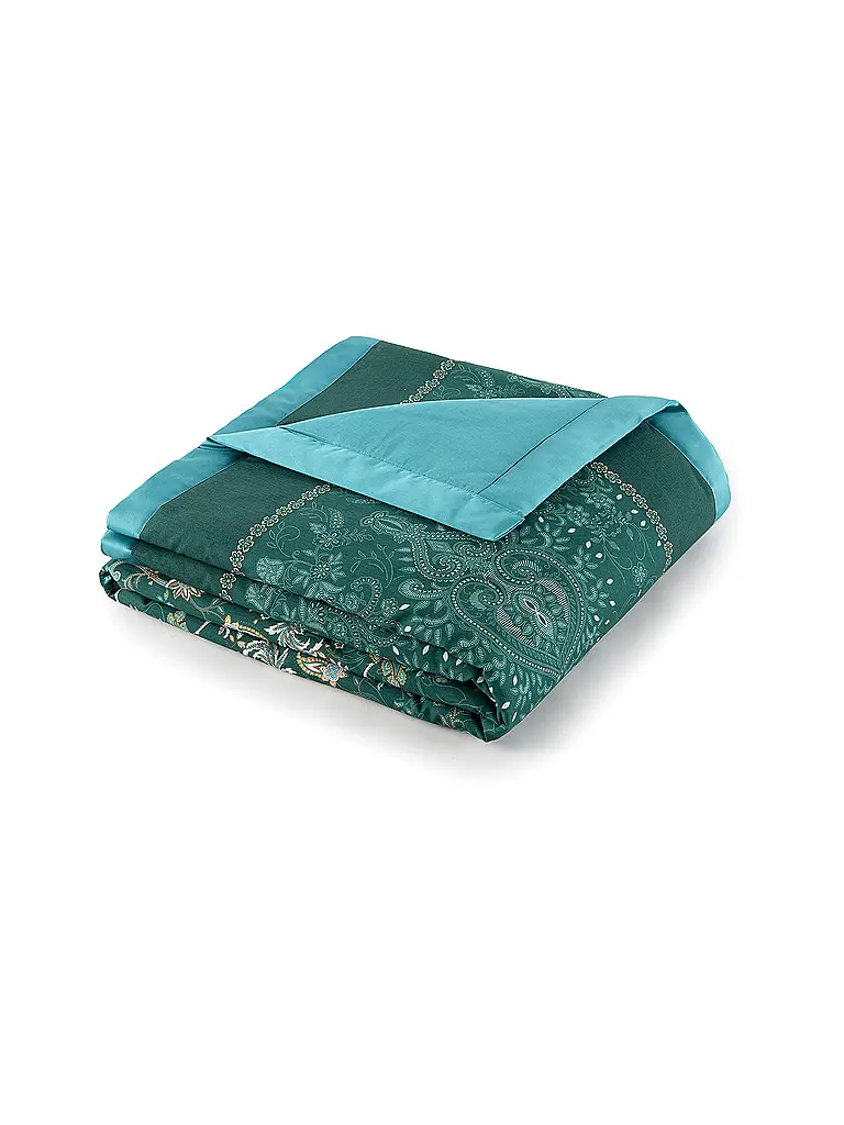 BASSETTI | Copriletto - Plaid 135x190cm ESPERIDI Petrolio | 
