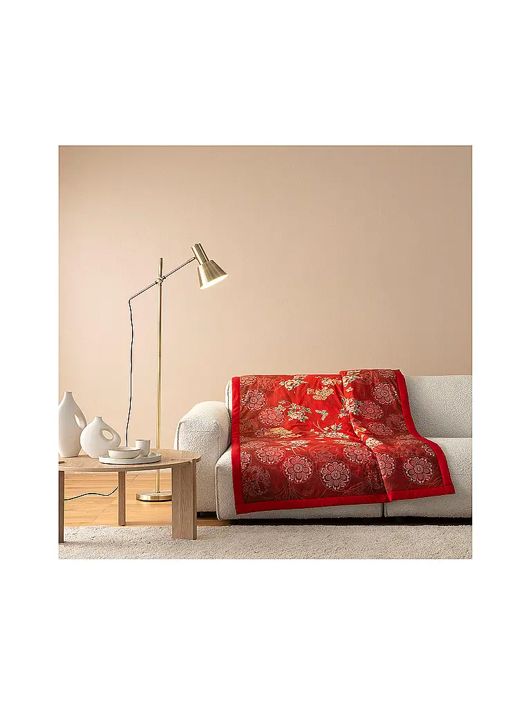 BASSETTI | Copriletto - Plaid 135x190cm ESPERIDI Rosso | Rosso